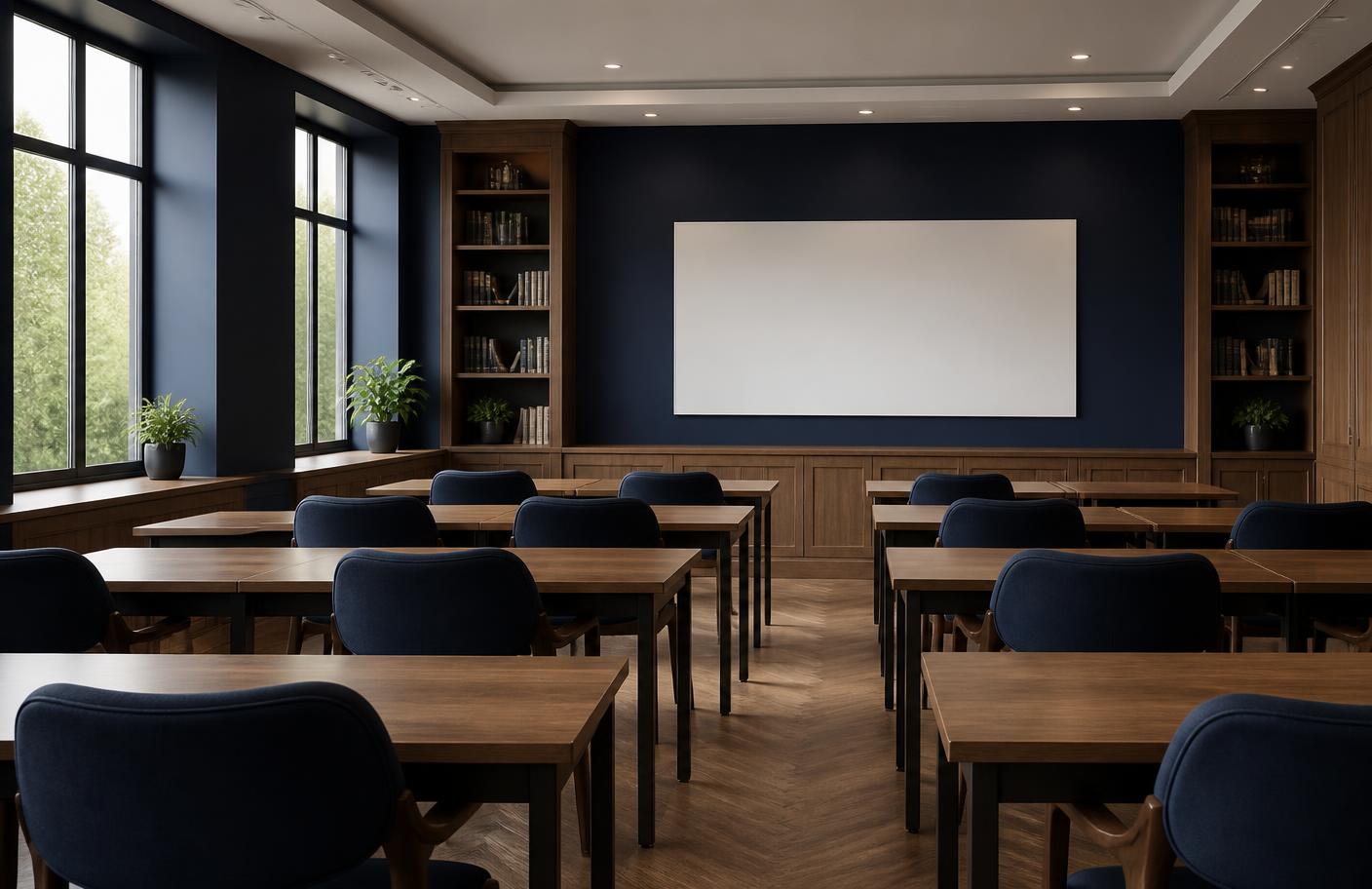 Sala de aula moderna de uma escola